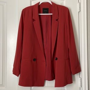 Elodie oversized red blazer